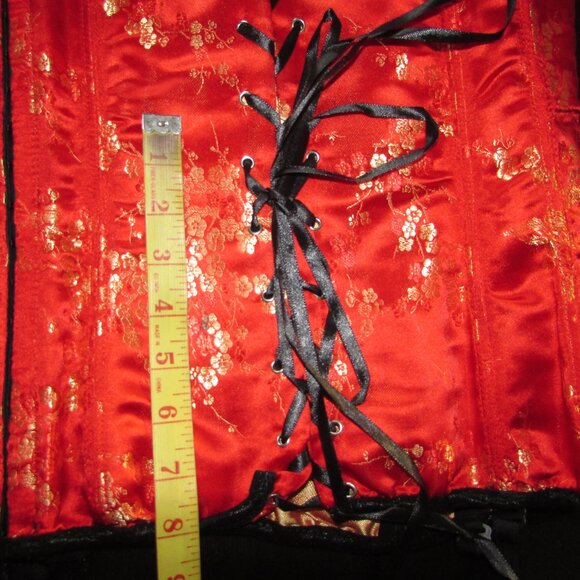 Red Asian Themed Corset Set - NEW - Large - Picture 8 of 9